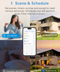 Smart WiFi Light Switch Single Pole 4 Pack Compatible With Alexa Google Assistant And SmartThings Needs Neutral Wire Remote Control And Scheduling No Hub Needed 2.4G Only, scheduling app displayed on smartphone, home automation concept.