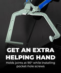 Top Grade Right Angle Corner Clamp With A Slick Quick Slide Pin Tough As Nails Heavy Duty Joint Holder Rock Solid 5 Inch Reach, holds joints at 90 degrees.
