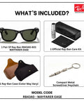 RB4340 Square Shape Non Polarized Sunglasses For Men And Women With G Fifteen Green Lens Includes Official Eyewear Kit