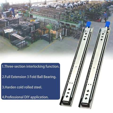 Built Tough Heavy Duty Locking Drawer Slides 30 Inch Full Extension Side Mount 260 Lb Capacity Ball Bearing Stainless Steel Rails With Screws for Easy Glide, industrial background