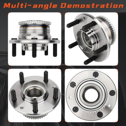 Multi-angle view of Rear Wheel Hub And Bearing Assembly For Ford Fusion 2006 To 2012 With Rear Wheel ABS So Your Ride Can Roll Smooth Again Also Fits Mercury Milan 2006 To 2011 Lincoln MKZ 2007 To 2012 Mazda 6 2003 To 2008 Lincoln Zephyr 2006 5 Lug Pair