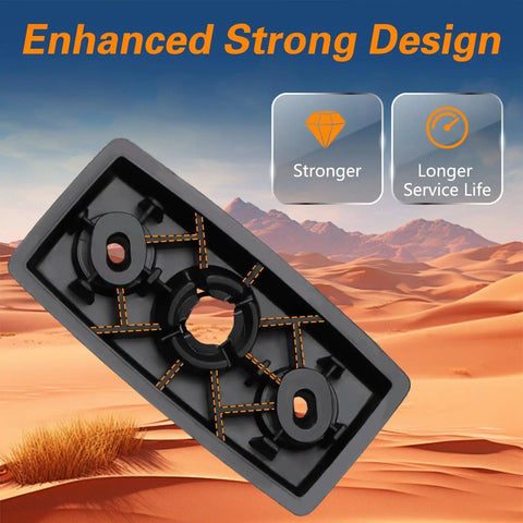 Jeep Wrangler Driver Side Sun Visor Mounting Clip Replacement Left Side Black Sun Visor Bracket For 2012 2013 2014 2015 2016 2017 2018 Beefed Up PP Plastic Easy Install Repair Clip on desert background with enhanced design tagline