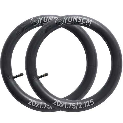Two Pack 20 Inch Bike Tubes 20x1.75 To 2.125 Premium Butyl Inner Tubes With 32mm Schrader Valve Built To Last For Kids Road MTB City And BMX