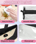 Product details of Airplane Style Hanging Roll Up Cosmetic Bag With Four Removable Pouches Waterproof Foldable Travel Makeup Organizer