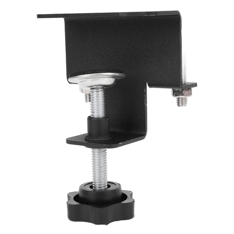 No Sweat 2 Piece Cabinet Clamps For Drawer Face Frame Positioning Quick Install Guide showing a steel clamp with rubber base.
