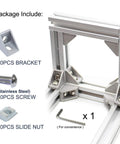 20 Sets 2020 Aluminum Extrusion T Slot Corner Brackets Kit With 40 M5 Bolts Nuts And 40 T Slot Nuts For 20X20 2040 80X20 Aluminum Rails