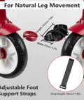 Image showing Adaptive Pedal Stabilizers for Bikes with Adjustable Foot Support Straps next to bike wheel and pedal.