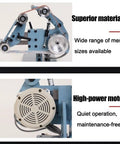 Heavy Duty Electric Belt Sander And Bench Polishing Grinder, showing a brushless motor and belt setup for efficient operation.