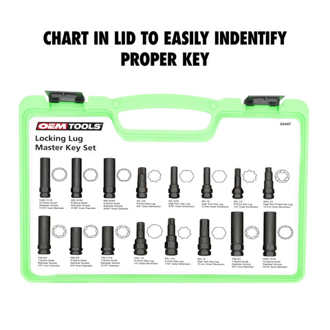 16 Piece Lug Nut Socket Set For Impact Wrenches, Spline Design For Quick Locking Nut Removal, Thin Wall Sockets Prevent Wheel Damage And Scratches, Extra Long Lug Sockets For A Smooth, Scratch Free Wheel Swap