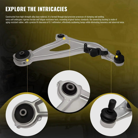 10 Piece Beefed Up Front Suspension Kit For 2013 To 2020 Nissan Pathfinder And Infiniti QX60 JX35 Includes Front Lower Control Arm With Ball Joint Sway Bar End Links And Outer Inner Tie Rods.