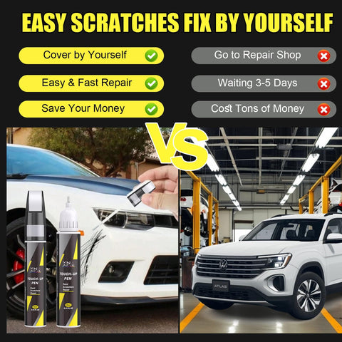 Volkswagen Touch Up Paint Kit Opal White And Oryx White Exact Color Match 2 In 1 Scratch Repair for nicks and chips on VW Atlas