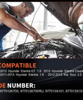 Technician working on engine bay for Premium Air Conditioner AC Compressor With Clutch For Hyundai Sonata And Kia Optima R134a Refrigerant.