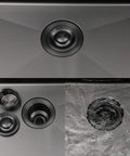 Gunmetal Black Drop In Bar Sink For Small Kitchens And RVs, 15x20 Inch Stainless Steel with drain cover and whirlpool effect