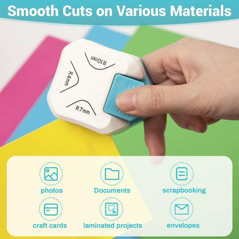 Corner Rounder Punch For Cardstock Edges, This Nifty Paper Trimmer Handles Laminate Like A Dream With Zero Fuss, And Your Projects Get A Sick Polish In Seconds As A Top Compact Craft Tool For Scrap Book Junkies And DIY Pros Getting Sharp Rounds Fast