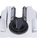 Aluminum Alloy 20mm Bore Linear Ball Bearing Slide Block With 68mm Length And Open Guide for CNC use, front view