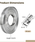 32.8 Ft 304 Stainless Steel Hose Clamp Kit With 20 Heavy Duty Fasteners For Adjustable Perforated Strapping Large Hose Clamps