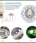 G4 LED Bulb 12V Bi Pin Replacement For Halogen 20W, 1.5W Equivalent, Not Dimmable, Daylight White 6000K, light applications shown