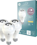 LED Plus Bluetooth Speaker Light Bulb Soft White A21 60W Equivalent Three Pack With Remote Included No App Needed Sync Up