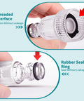 Close-up of Five Pack Pressure Washer Garden Hose Adapters With 3/4 Inch Quick Connect Inlet Filter showing threaded interface and sealing ring.