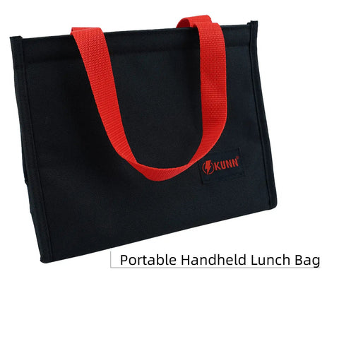 Portable Handheld Lunch Bag for Welding Backpack With Detachable Helmet Bag And Built In Lunch Tote, Red Handles
