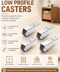 Heavy Duty Sliding Door Bottom Wheels With Thick Rubber Casters And Steel Core for low profile support and smooth glide.