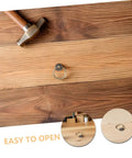 8 Pack Vintage Metal Drop Ring Drawer Pull Handles Zinc Alloy Circular Cabinet Hardware For Kitchen Bedroom Office Cabinets Easy Tool Free Install Retro Vibe Upgrade For Dresser Vanity And Furniture installed on a wooden surface