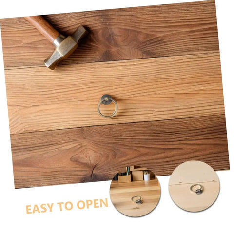 8 Pack Vintage Metal Drop Ring Drawer Pull Handles Zinc Alloy Circular Cabinet Hardware For Kitchen Bedroom Office Cabinets Easy Tool Free Install Retro Vibe Upgrade For Dresser Vanity And Furniture installed on a wooden surface