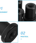 Heavy Duty Carbon Steel Barn Door Clamps Set With Flat Door Spacers For Sliding Track And Replacement, close-up.