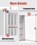 Built Different 36 Slot Cell Phone Locker With Heavy Duty Aluminum Frame features transparent door and ABS clad corners.