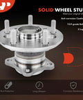 Front view of Rear Wheel Bearing And Hub Assembly For Toyota Camry 2002 2004 5 Lug Non ABS Direct Fit Replacement With High Load Capacity And Durable Wheel Hub Not Built In Japan
