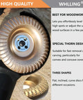 Five Piece Wood Carving Disc Set For Angle Grinders With Five Eighth Inch Arbor Carbon Steel Grinding Wheels Pro Grade
