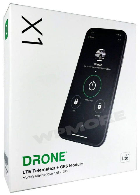 Box of the LTE Car Remote Start And Smart Keyless Entry Module with smartphone interface displayed
