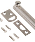 Security Slide Latch Door Lock Bolt 3 Inch Heavy Duty Hardware For Flush Or Recessed Doors And Gates Satin Nickel Finish 1 Pack