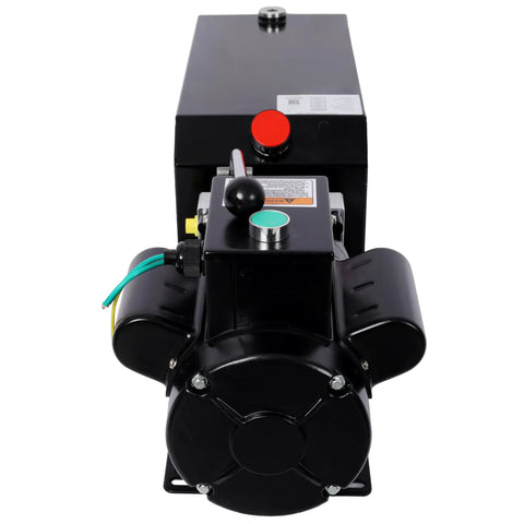Heavy Duty Hydraulic Power Unit For Car Lifts, 220V AC Single Phase With 10 Quart Oil Reservoir front view showing motor and controls.