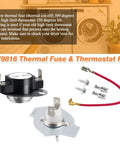 Upgrade Dryer Heating Element Kit WP3387747 3387747 W11344457 includes thermal fuse and thermostat, easy install components