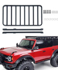 Heavy Duty Aluminum Roof And Luggage Rack Compatible With 1/10 Scale Rc Crawler Trx4 Bronco parts and red crawler
