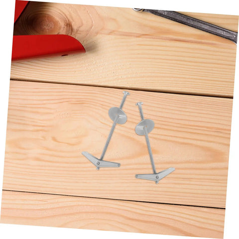 15-Piece Beefed-Up Metal Toggle Bolt Kit With Wing Nuts For Drywall Anchors on wooden surface