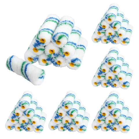 60 Piece Mini Roller Cover Set For Small Edges And Tight Spots 4 Inch Foam Rollers With One Half Inch Nap Lightweight Washable