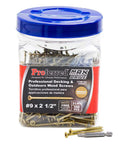 Heavy Duty Exterior Deck Screws Built Like A Tank, Six Lobe Drive Bronze Coating, 350 Count Pro Kit with driver bit