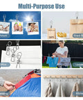 Multi-purpose use of Built Like A Tank Heavy Duty Stainless Steel Clothes Pins 20 Pack in photos, snacks, laundry, camping, and kitchen.