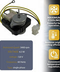 Evaporator Fan Motor Replacement Kit For Compatible Refrigerator Models 2183833 2163766 2176298 with pure copper coils