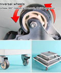 Heavy Duty Stainless Steel Drip Pan With Wheels For Plants And Appliances Oil Drain Pallet And Water Tray 100x50 cm with 360° wheels
