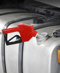 Diesel Fuel Transfer Pump Kit 12V 10 GPM With Fast Flow Gets You Fueled Up nozzle inserted into vehicle tank