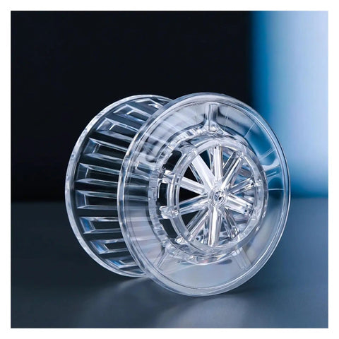 Straight Fire Premium Glass Pour Over Coffee Dripper Boasts Crystal Eye Viewing Window Holds One To Two Cups close-up angle