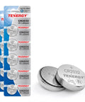Premium CR2032 Lithium Button Coin Cell Batteries 10 Pack For AirTags Key Fobs Calculators Watches Heart Rate Monitors Glucometers Rock Solid Power That Never Quits with packaging and battery.