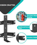 Heavy Duty Fire Extinguisher Mount Bracket Kit Two Pack With Easy Installation Holds Up To 10 Lbs for Home Truck RV Boat Use Black