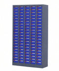 Heavy Duty Steel Storage Cabinet With Zero Hassle Sliding Trays For Nuts Bolts Washers And Micro Parts Keeps workbench organized and neat.