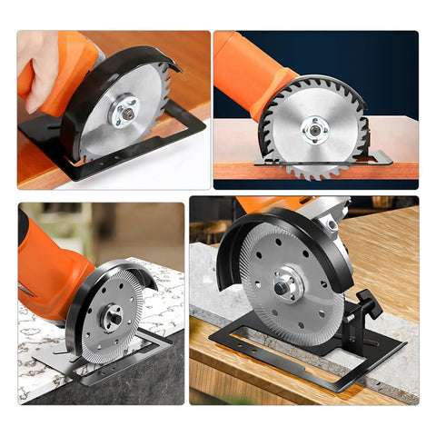 Badass Adjustable Angle Grinder Guard Built Tough As Nails With Rust Proof Steel Deflector Easy Twist Lock Shield Knockout Spark Cover For Serious Shop Workers in use on different materials.