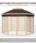 Easy Up 13 By 13 Pop Up Gazebo With Zippered Mesh Sides, Sturdy Steel Frame, Patio Backyard Event Tent, front view