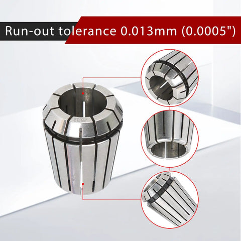 ER32 Collet Set 26 Pieces For CNC Engraving Milling Lathe Tools With Spring Collets, High Precision 0.013mm Runout shown in detail